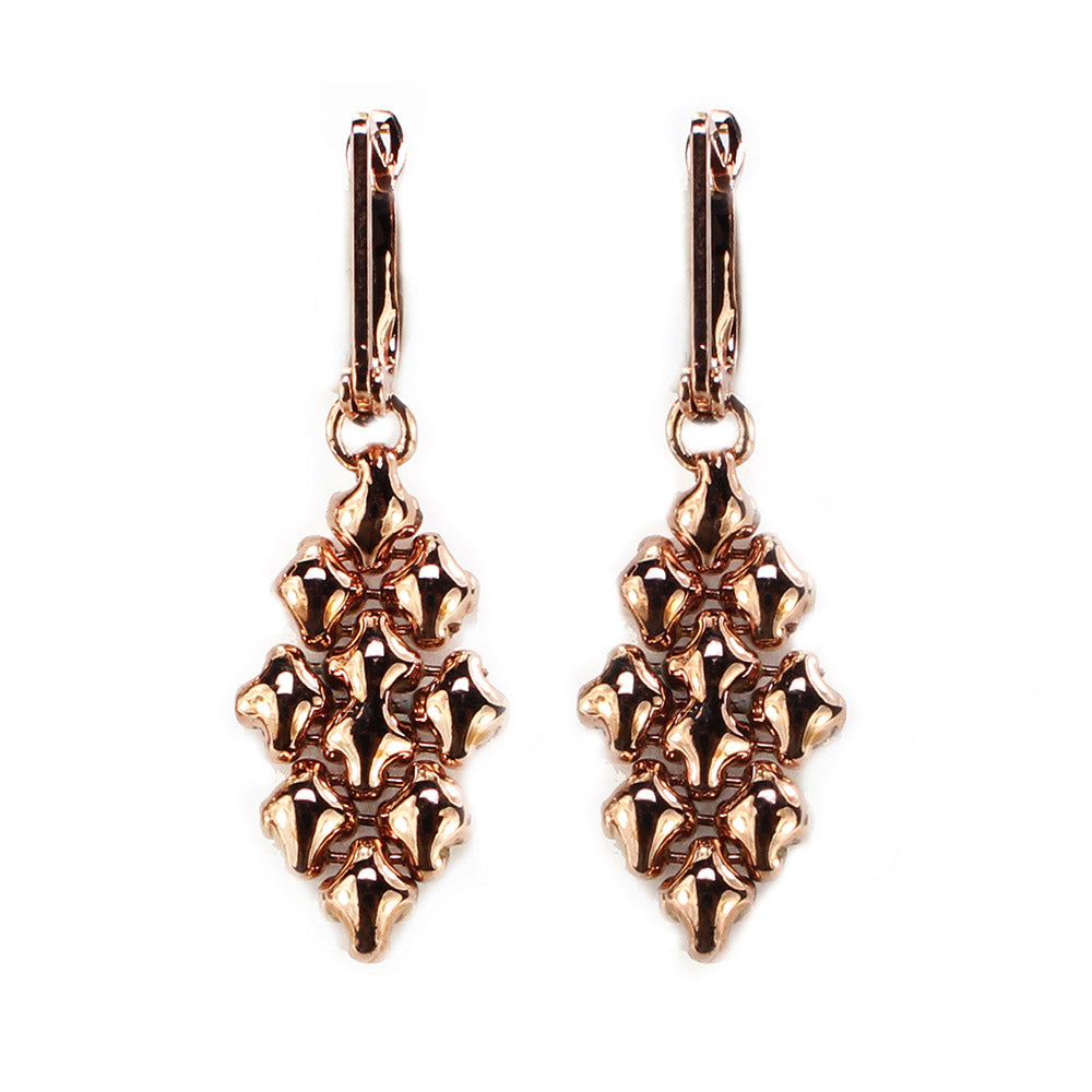 SG Liquid Metal E32-RG Rose Gold Finish EARRINGS by Sergio Gutierrez
