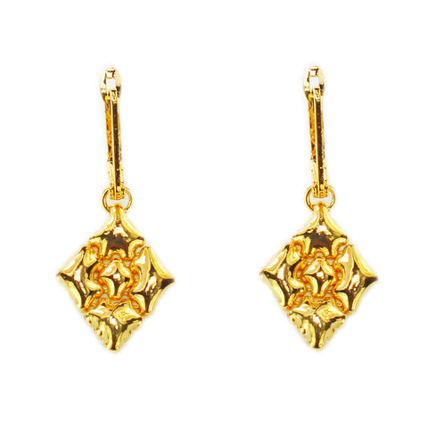 SG Liquid Metal E34-G24K Gold 24K Finish EARRINGS by Sergio Gutierrez