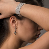 SG Liquid Metal E34-N Chrome Finish Earrings by Sergio Gutierrez