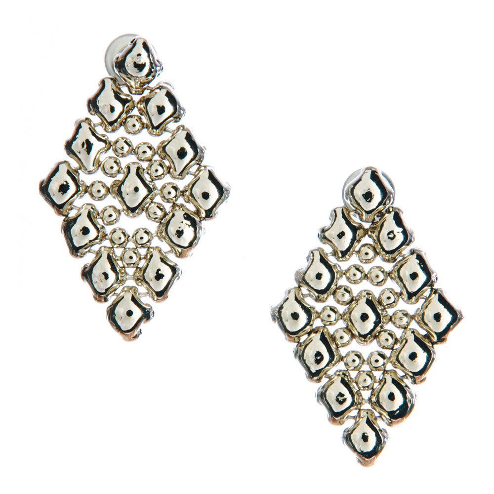 SG Liquid Metal E37-N Chrome Finish Earrings by Sergio Gutierrez