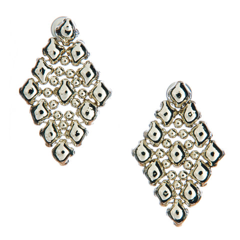 SG Liquid Metal E37-N Chrome Finish Earrings by Sergio Gutierrez