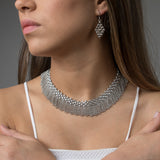 SG Liquid Metal E37-N Chrome Finish Earrings by Sergio Gutierrez
