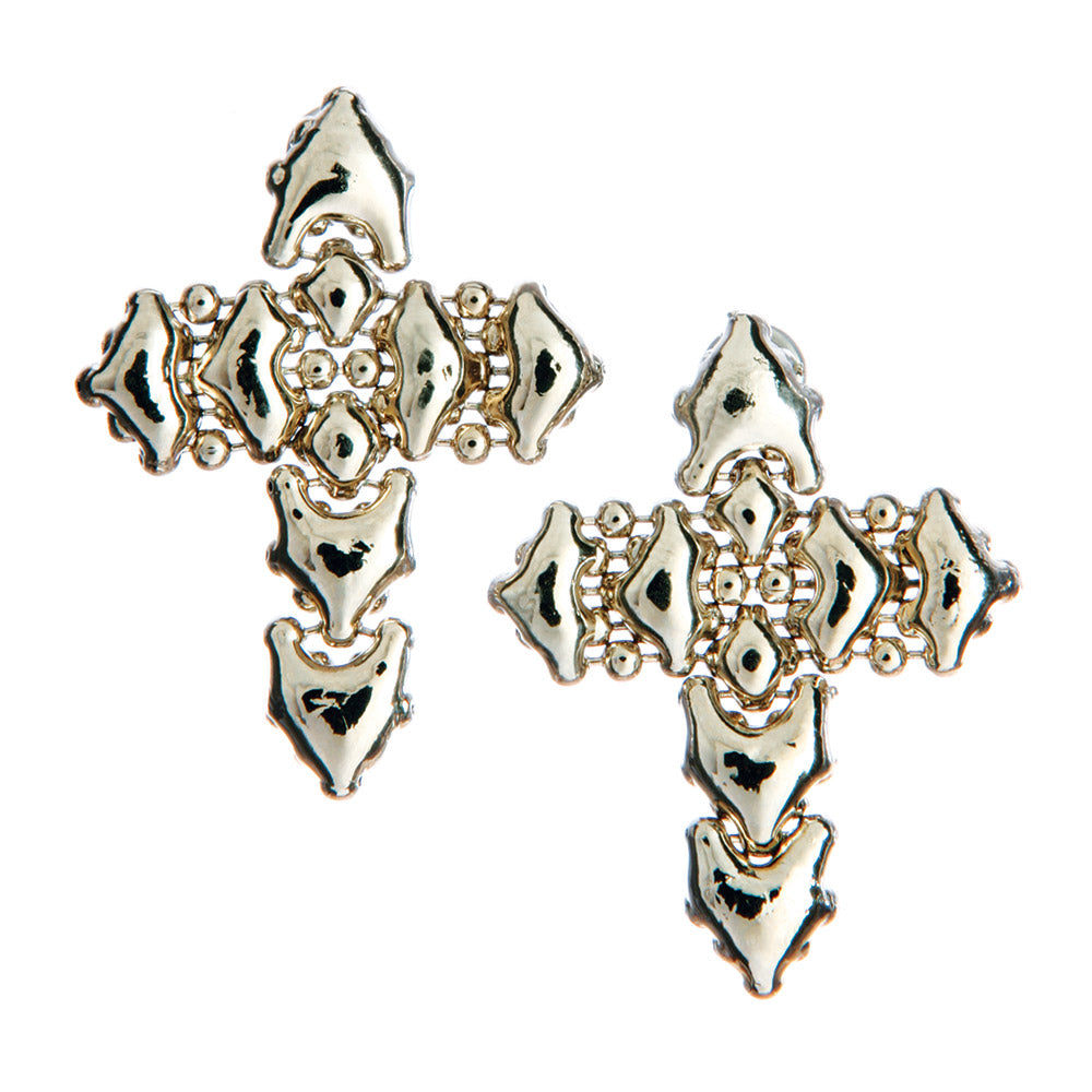 SG Liquid Metal E39-N Chrome Finish Earrings by Sergio Gutierrez