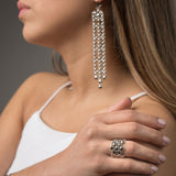 SG Liquid Metal E40-N Chrome Finish Earrings by Sergio Gutierrez