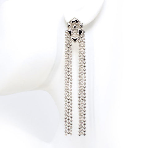 SG Liquid Metal E41-N Chrome Finish Earrings by Sergio Gutierrez