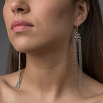 SG Liquid Metal E41-N Chrome Finish Earrings by Sergio Gutierrez