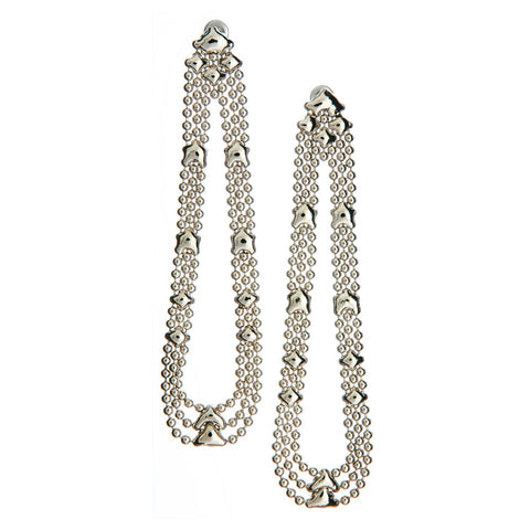 SG Liquid Metal E43-N Chrome Finish Earrings by Sergio Gutierrez