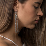 SG Liquid Metal E43 - AS Antique Silver Finish Earrings by Sergio Gutierrez