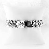 SG Liquid Metal ICB1-N Chrome Finish Bracelet with Zircons and Swarovski Crystal by Sergio Gutierrez