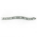 SG Liquid Metal ICB12-N Chrome Finish Bracelet with Black and Clear Zircons by Sergio Gutierrez