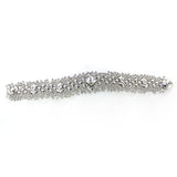 SG Liquid Metal ICB6-N Chrome Finish Bracelet with Swarovski Crystal by Sergio Gutierrez