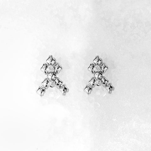 SG Liquid Metal ICE1-N Ice Collection (Chrome Finish) Earrings by Sergio Gutierrez