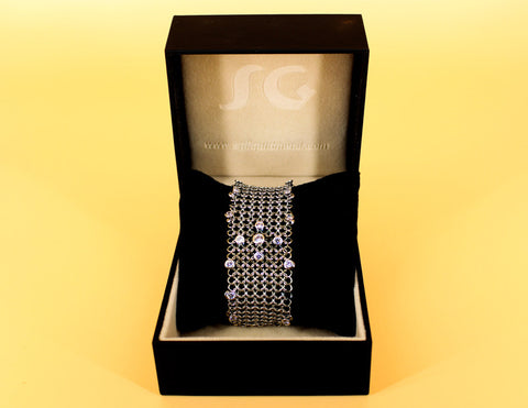 SG Liquid Metal Chainmail by Sergio Gutierrez CMB2 Z - AS (antique silver finish) Bracelet