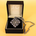 SG Liquid Metal by Sergio Gutierrez LEN 3411 – Antique silver finish “Star of David “necklace