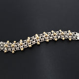 SG Liquid Metal BX1-N Chrome and Gold Finish Bracelet by Sergio Gutierrez