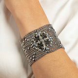 SG Liquid Metal B10Z-CROSS-N Chrome Finish Bracelet by Sergio Gutierrez