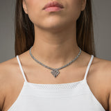 SG Liquid Metal MINI G-N Chrome Finish Necklace by Sergio Gutierrez