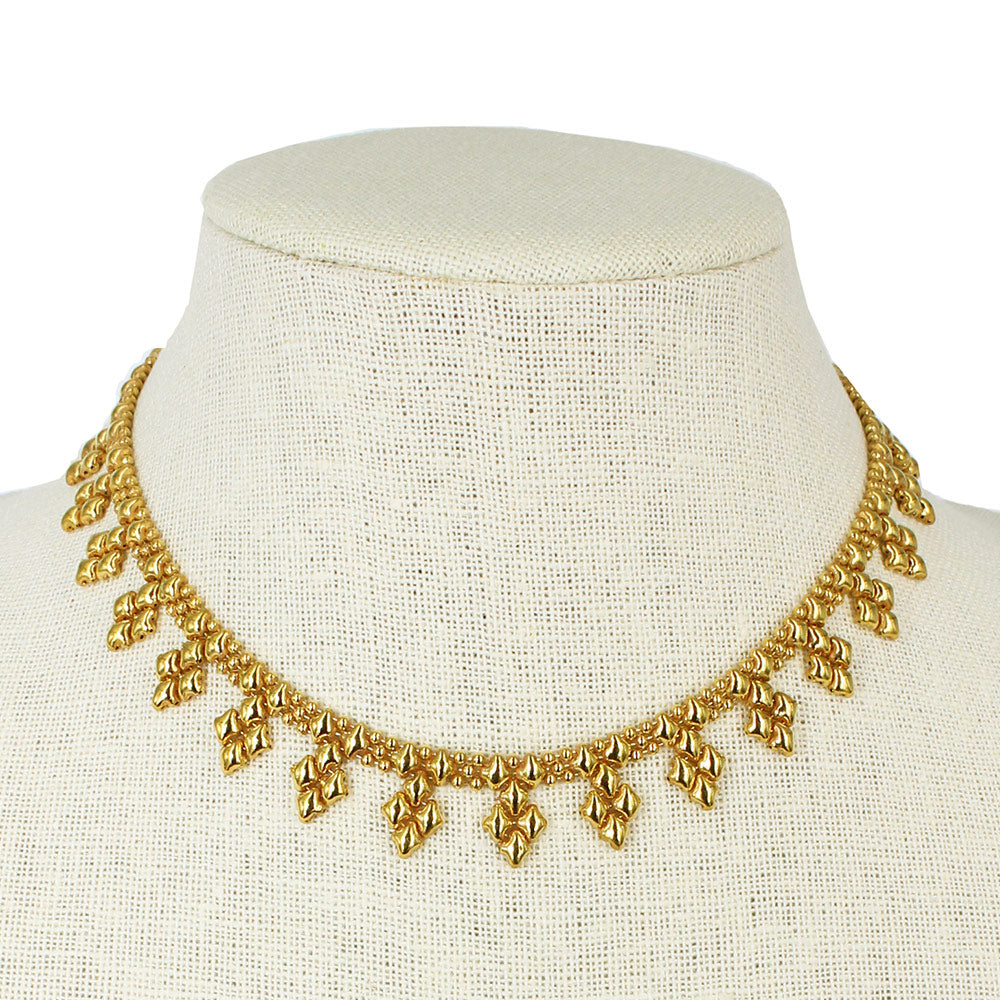 SG Liquid Metal MINI-J-G24K Gold 24K Finish NECKLACE by Sergio Gutierrez