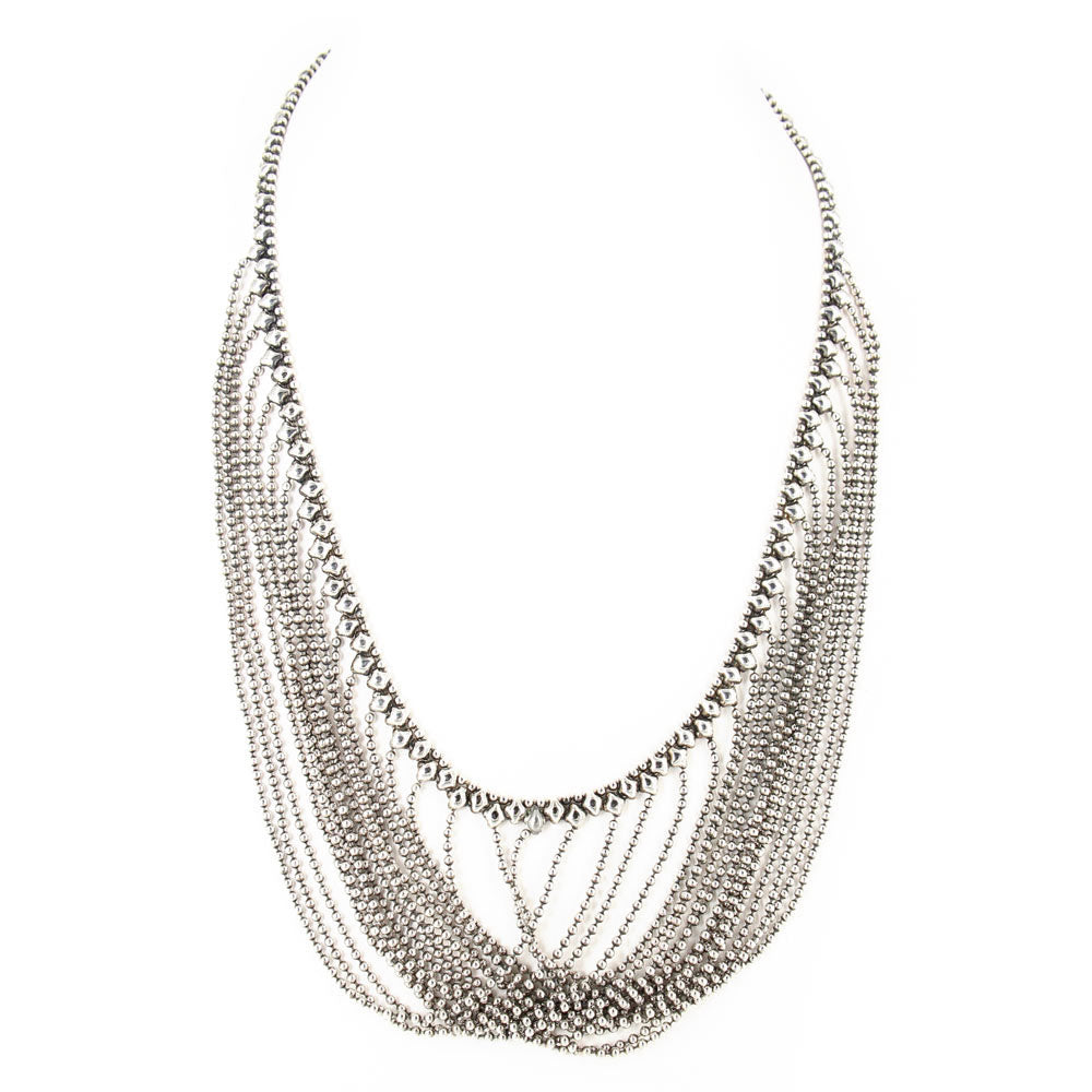 SG Liquid Metal N15-AS Antique Silver Necklace by Sergio Gutierrez