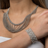 SG Liquid Metal N15-AS Antique Silver Necklace by Sergio Gutierrez