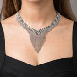 SG Liquid Metal N16-N Chrome Finish Necklace by Sergio Gutierrez