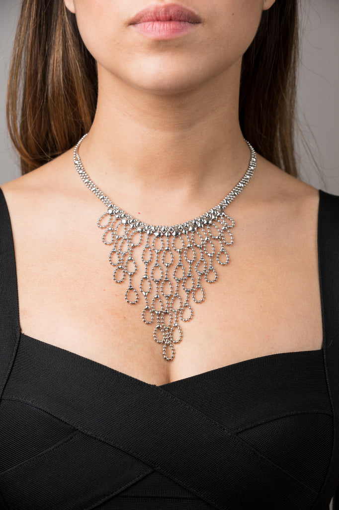 SG Liquid Metal N18-AS Antique Silver Necklace by Sergio Gutierrez