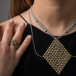 SG Liquid Metal Necklace1 - SS / Gold Titanium (Stainless Steel Necklace) by Sergio Gutierrez