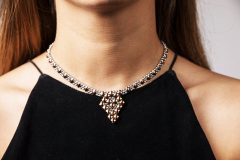 SG Liquid Metal Necklace G - SS / Rose Titanium (Stainless Steel Necklace) by Sergio Gutierrez