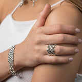 SG Liquid Metal RING1 - AS Antique Silver Ring by Sergio Gutierrez