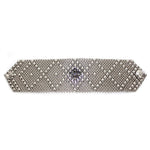 SG Liquid Metal RSB10-N Chrome Finish Bracelet with Swarovsky Crystals by Sergio Gutierrez