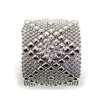 SG Liquid Metal RSB10-N Chrome Finish Bracelet with Swarovsky Crystals by Sergio Gutierrez