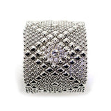 SG Liquid Metal RSB10-N Chrome Finish Bracelet with Swarovsky Crystals by Sergio Gutierrez