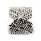 SG Liquid Metal RSB10-N Chrome Finish Bracelet with Swarovsky Crystals by Sergio Gutierrez