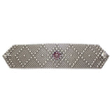 SG Liquid Metal RSB10-N Chrome Finish Bracelet with Swarovsky Crystals by Sergio Gutierrez