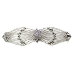 SG Liquid Metal RSB77-N Chrome Finish Bracelet with Swarovsky Crystals by Sergio Gutierrez