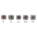 SG Liquid Metal RSB77-N Chrome Finish Bracelet with Swarovsky Crystals by Sergio Gutierrez