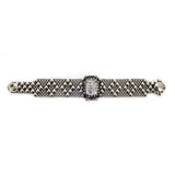 SG Liquid Metal RTB12-AS Antique Silver Bracelet with Swarovsky Crystals by Sergio Gutierrez