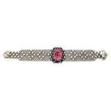 SG Liquid Metal RTB12-AS Antique Silver Bracelet with Swarovsky Crystals by Sergio Gutierrez