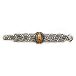 SG Liquid Metal RTB12-AS Antique Silver Bracelet with Swarovsky Crystals by Sergio Gutierrez