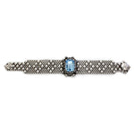 SG Liquid Metal RTB12-AS Antique Silver Bracelet with Swarovsky Crystals by Sergio Gutierrez