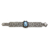 SG Liquid Metal RTB12-AS Antique Silver Bracelet with Swarovsky Crystals by Sergio Gutierrez