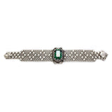 SG Liquid Metal RTB12-AS Antique Silver Bracelet with Swarovsky Crystals by Sergio Gutierrez