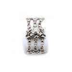 SG Liquid Metal RTB17-AS Antique Silver Bracelet with Swarovsky Crystals by Sergio Gutierrez