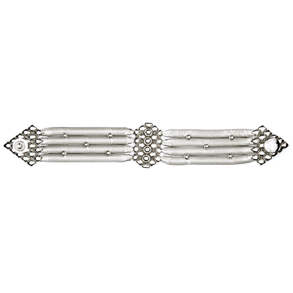 SG Liquid Metal SNB14 - AS Snake Antique Silver Finish Bracelet by Sergio Gutierrez