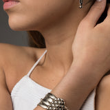 SG Liquid Metal SNB14 - AS Snake Antique Silver Finish Bracelet by Sergio Gutierrez