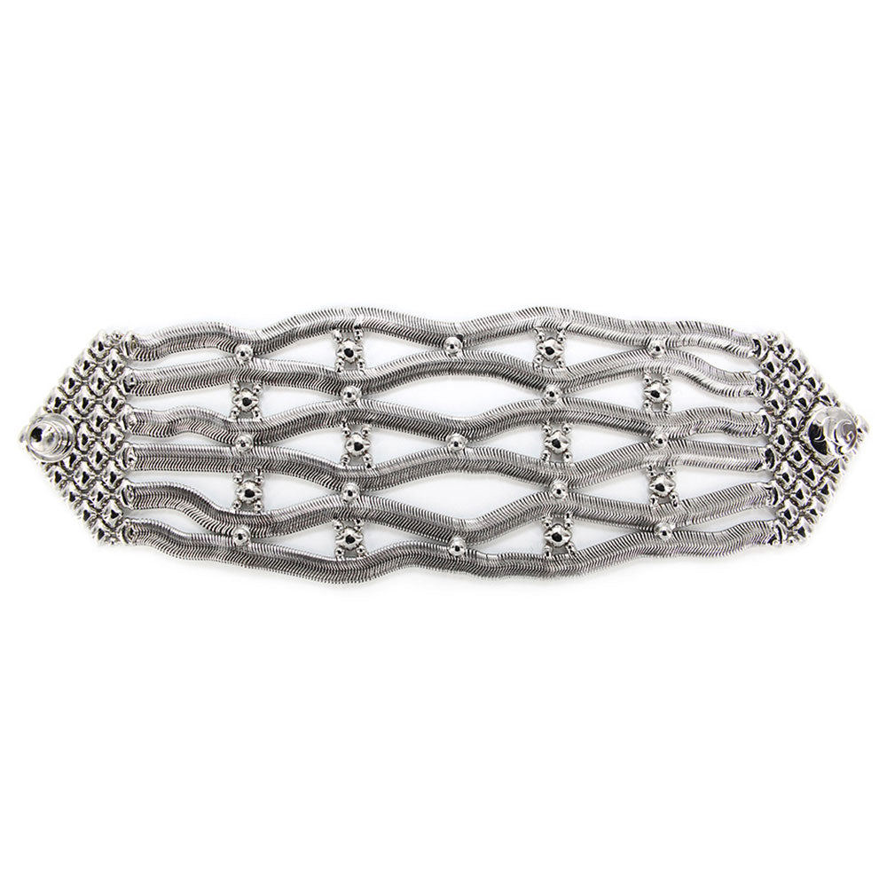 SG Liquid Metal SNB4-N Chrome Finish Bracelet by Sergio Gutierrez