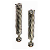 SG Liquid Metal SNE1 - AS Antique Silver Finish Earrings by Sergio Gutierrez