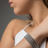 SG Liquid Metal TB36 - AS Antique Silver Bracelet by Sergio Gutierrez
