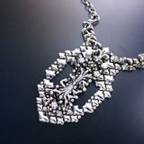 SG Liquid Metal LEN 3982 – Antique silver finish necklace by Sergio Gutierrez