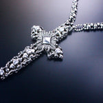 SG Liquid Metal by Sergio Gutierrez LEN 3409 – Antique silver finish - Cross necklace